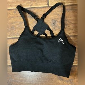 Oner Active Classic Seamless Sport Bra, Black Marl, Size: M